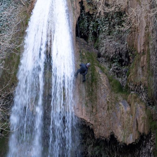 Uncharted Morocco gordon climbing waterfall small
